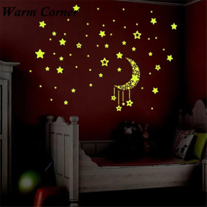 Набор светящихся наклеек для детской спальни флуоресцентные наклейки на стену