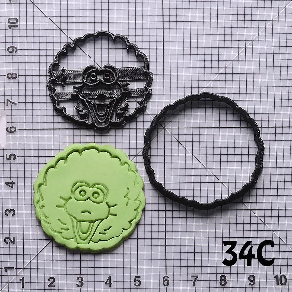 N6108 6 inch Монстр Элмо форма лица печенья набор на заказ 3D печатных инструменты для украшения тортов из мастики - Цвет: N6108 6 inch