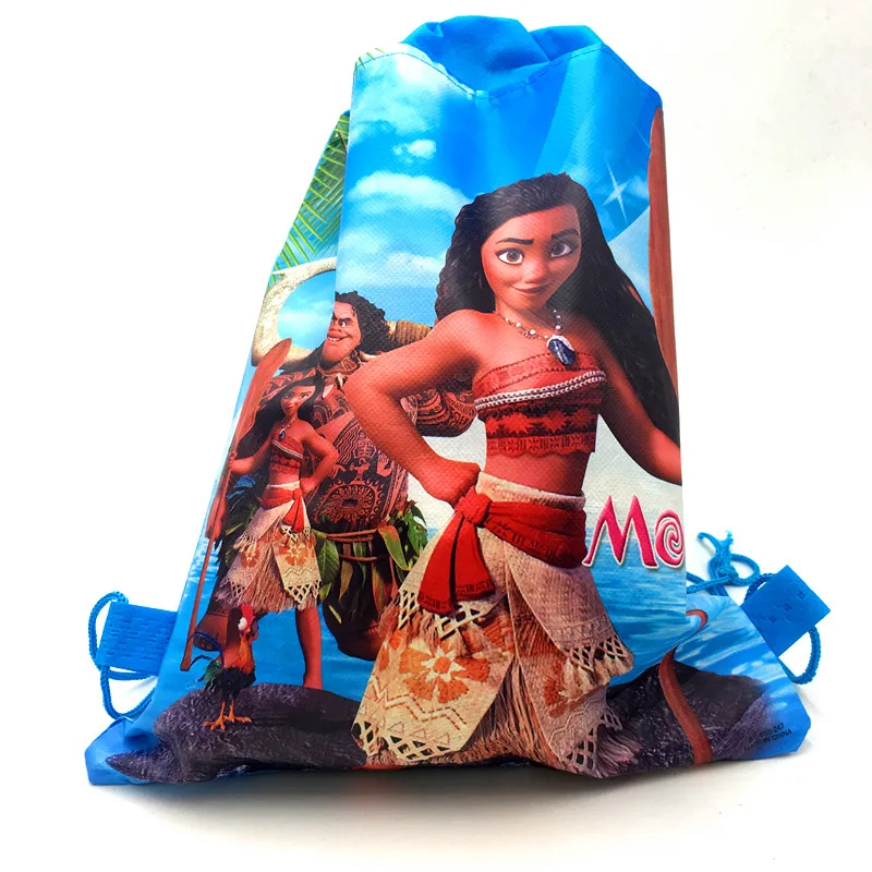 Moana 1 шт./партия, игрушки, сумки на шнурке, Черепашки, веревочные сумки, мультяшный дизайн, школьные сумки на завязках, детские товары для дня рождения - Цвет: Moana