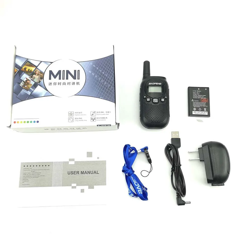 4pcs Baofeng BF-T6 Mini Wiress Walkie Talkie VOX Alarm UHF Handheld Two Way Radio Communicator Transceiver For hotel barber's