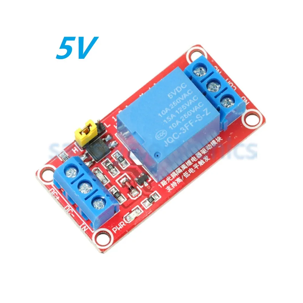 5V DC 5 в 9 в 12 В 24 В 1 канальный релейный модуль с оптроном щит высокий и низкий уровень триггера модуль питания - Цвет: 5V