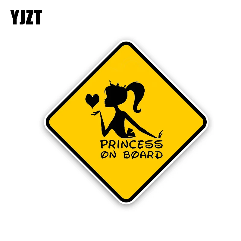 

YJZT 14,1 см * 14,1 см Φ PVC PRINCESS на BOARD креативные автомобильные стикеры 12-40458