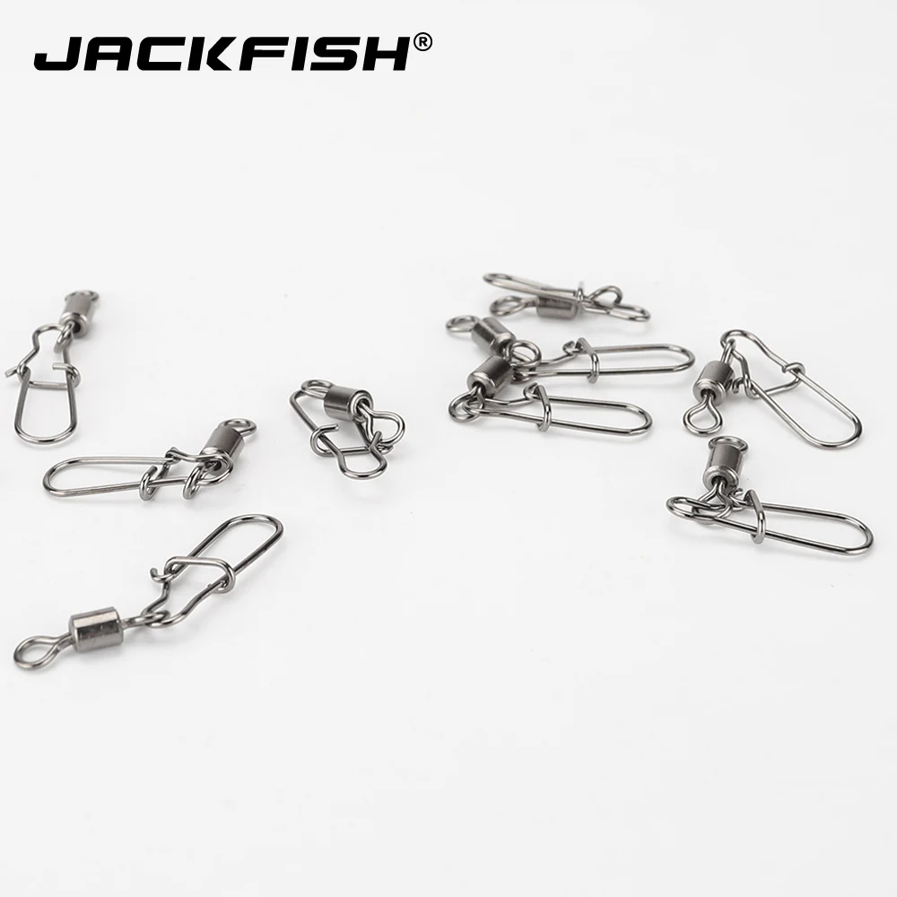 JACKFISH рыболовный соединитель из нержавеющей стали 50 шт. вращающийся вертлюг с