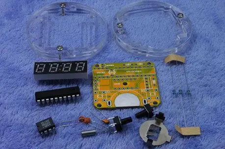 Бесплатная доставка! 4 шт. электронные светодиодные часы MCU|diy kit|kit ledclock diy |