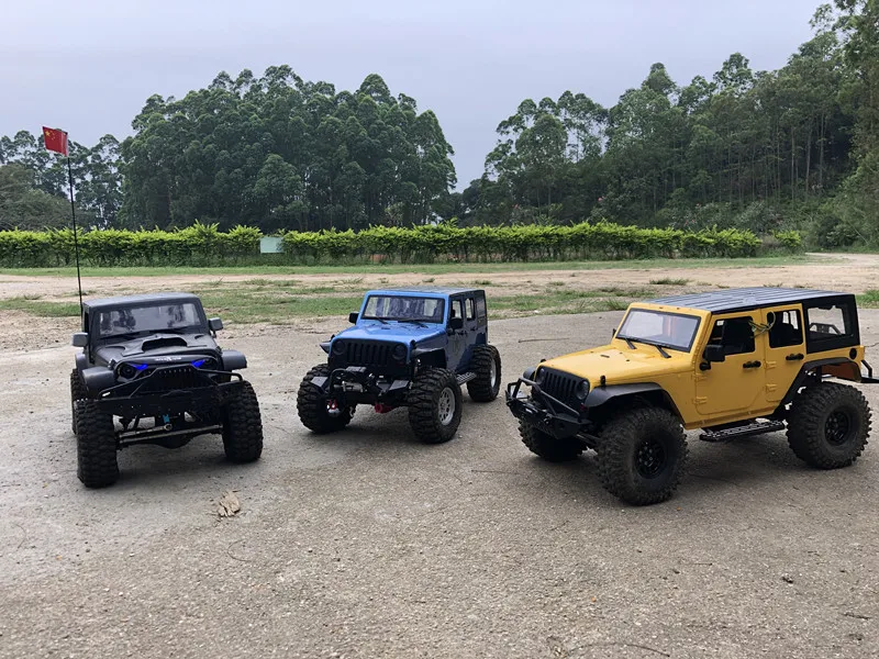 В разобранном виде 12,3 дюйма 313 мм Колесная база jeep Wrangle корпус автомобиля для 1/10 RC Гусеничный осевой SCX10 и SCX10 II 90046 90047