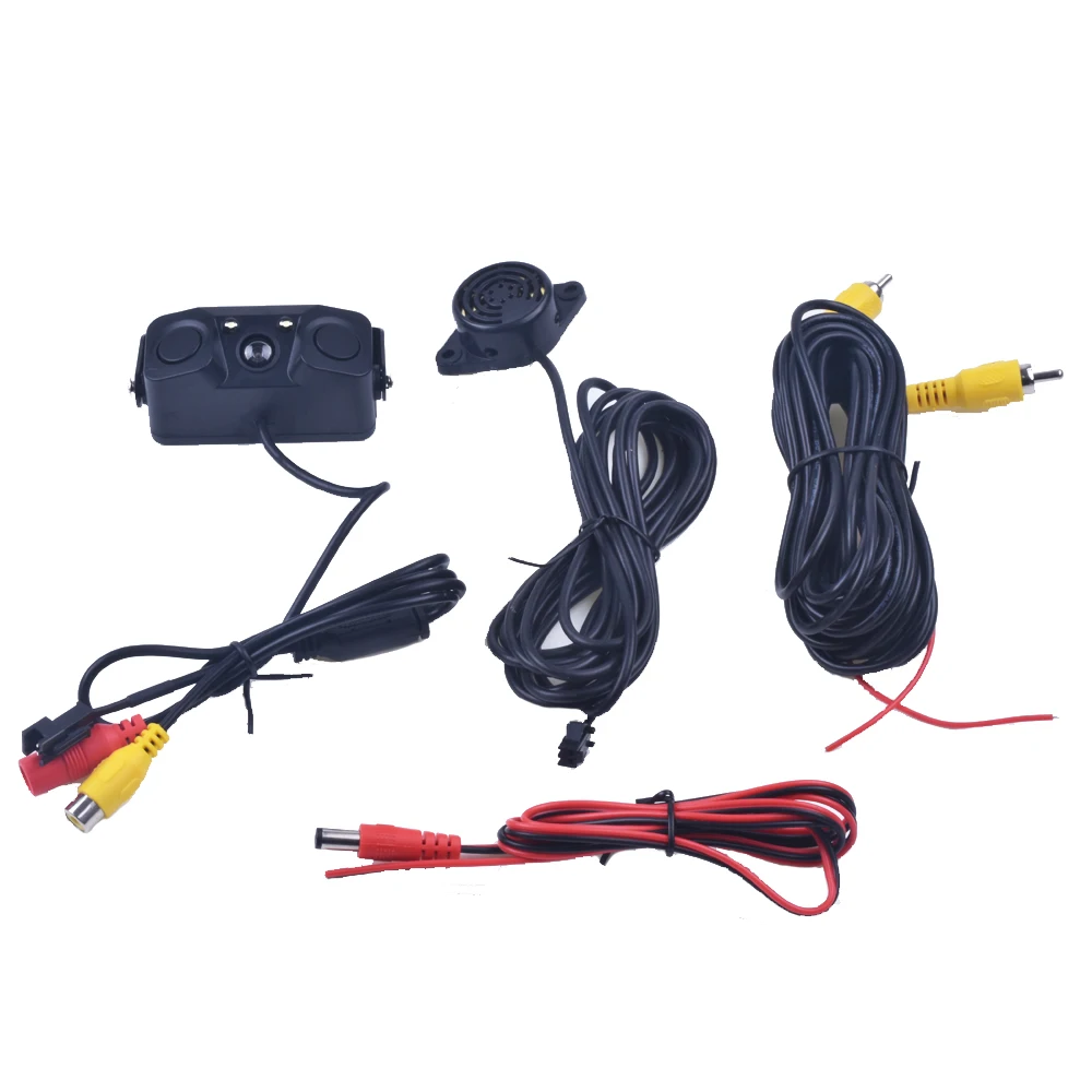 $107.80 New Car Video Parking Camera Sensor Rear view camera + 2 Sensors Indicator Bi Bi Alarm Radar 3 in 1