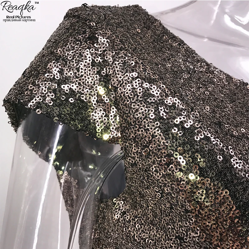 Пикантные элегантные женский черный золото Блёстки платье Новинка 2017 года Bodycon