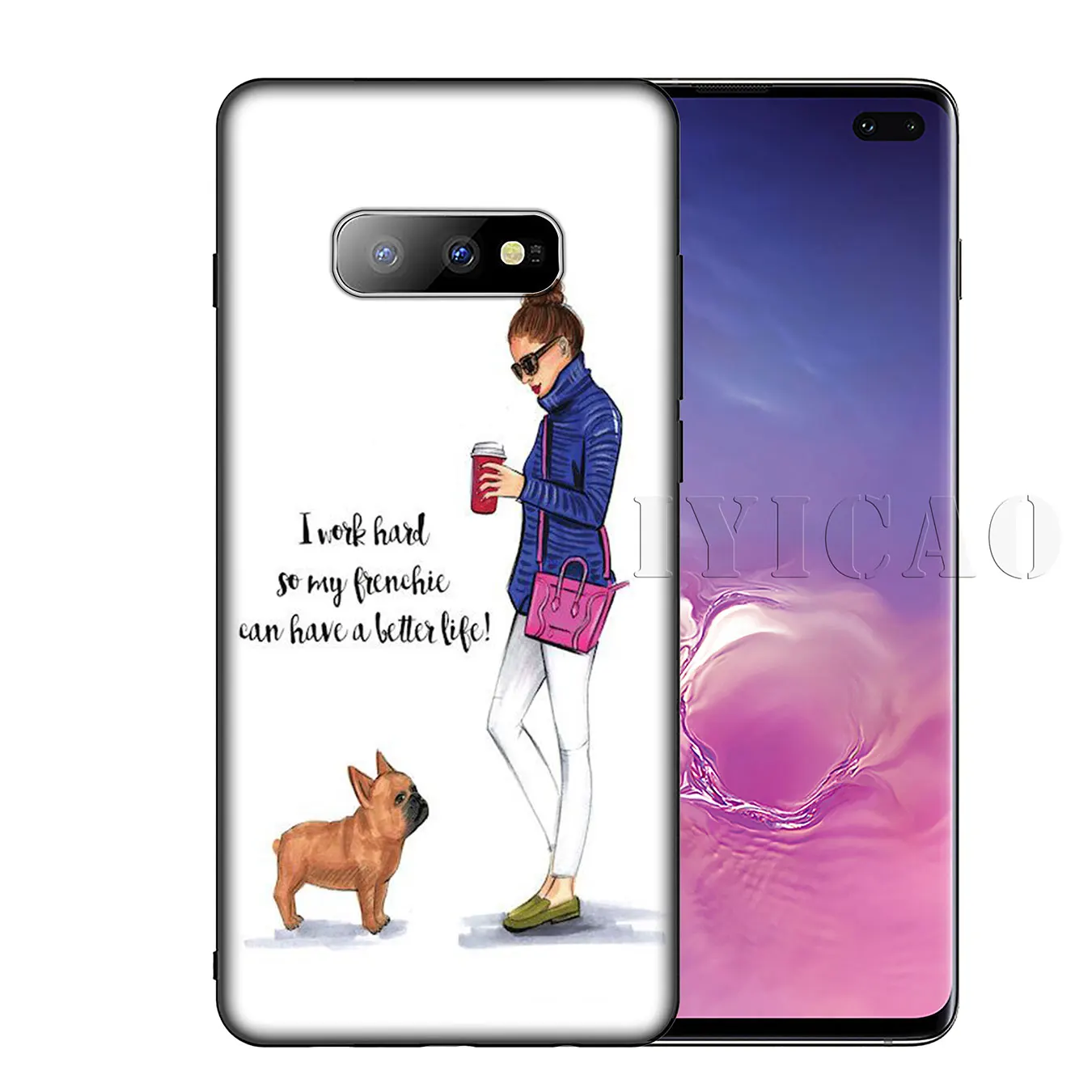 Модный тонкий мягкий чехол для мамы и дочки IYICAO Samsung Galaxy S10 S9 S8 Plus S6 S7 Edge S10e E |