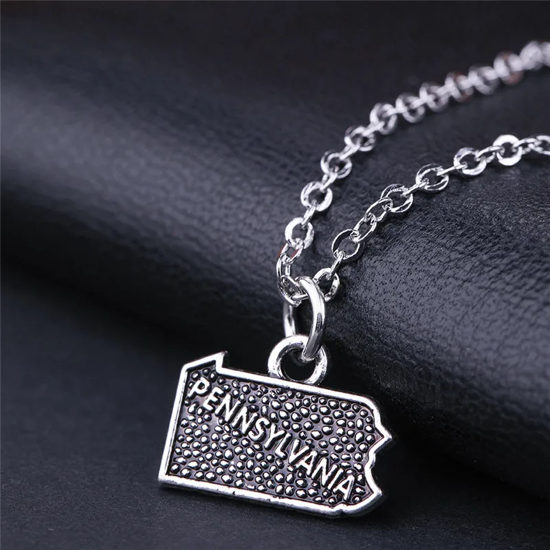 Fishhook женское ожерелье из Пенсильвания двухстороннее серебряное с покрытием