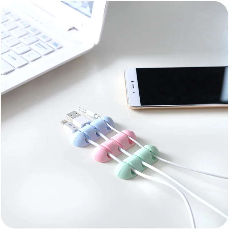 luluhut 3pcsset colorful cable wire organizer cord management tidy usb charger holder phone data line wrapped free global shipping
