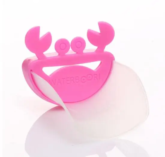 Pink transparent Краб Мультфильм удлинитель для смесителя детская направляющая раковина дезинфицирующее средство для рук инструменты для мытья рук расширение лотка для воды ванная комната - Цвет: Pink transparent