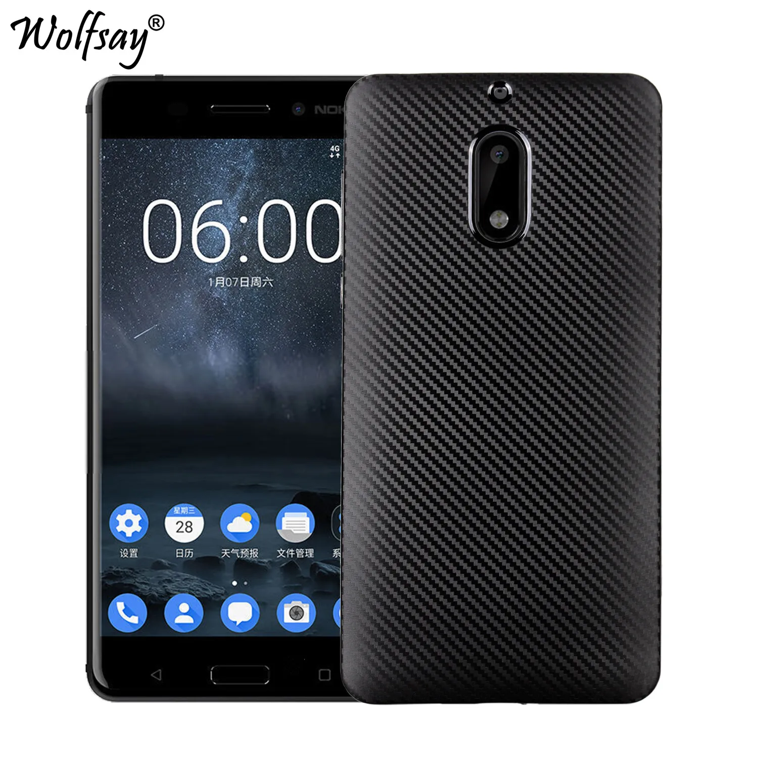 Для Nokia 6 2017 чехол для телефона СПС TA-1000 случаев покрыть роскошные новые
