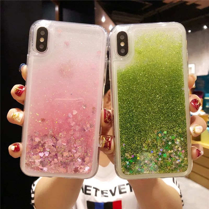 Блестящие зыбучие пески Чехлы для iPhone X XS SE 5 5S 6 6s 7 8 Plus чехол силиконовый Meizu M3 M3S M5