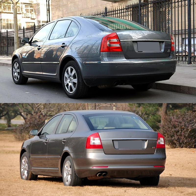 Подходит для Skoda Octavia 2004 2005 2006 2007 2008 2009 2010-2012 задний багажника двери отделка под давлением багажник хром крышка аксессуары