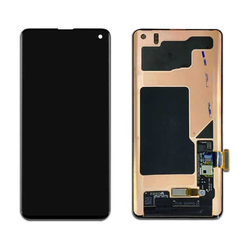 Amoled ЖК-дисплей с рамкой для SAMSUNG Galaxy S10 G9730 дисплей S10+ Plus G9750 сенсорный экран дигитайзер