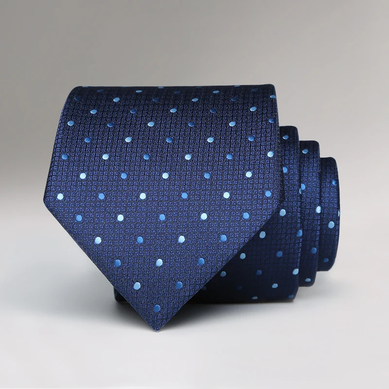 Новые мужские дизайнерские Галстуки 8 см модные темно-синие английские деловые
