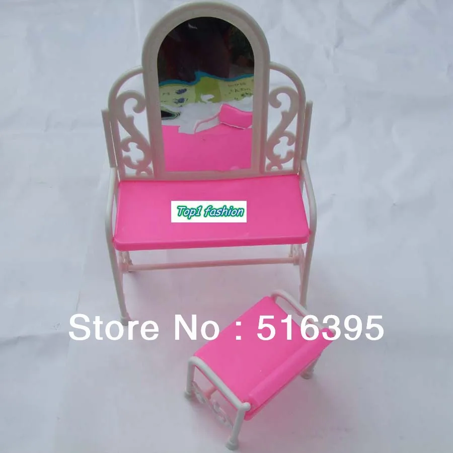 

Free shipping hot sell girls birthday gift doll dressing table /accessory for Barbie doll