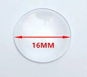 16mm 50 шт. 8/10/12/16/20/25/13x18/18x25/30x40 мм с плоской задней частью прозрачное увеличительное стекло кабошон камея для изготовления ювелирных изделий DIY - Цвет: 16mm