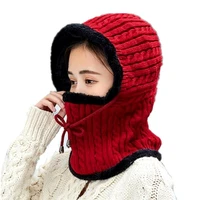 ozyc new winter knitted hat scarf women skullies beanies winter hats for women men warm mask thick girl female cap beanie hat