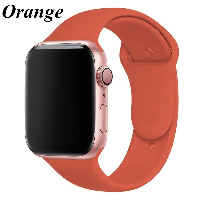 Ремешок для Apple Watch Series 4 3 2 38 мм 42 мм мягкий силиконовый дышащий сменный ремешок для спортивных часов для iwatch 40 мм 44 мм