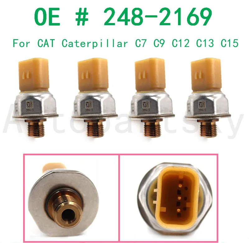 

4PCS Very High Quality Sensor Gp-Pressure Heavy Duty Pressure Sensor for CAT Caterpillar C7 C9 C12 C13 C15 OEM # 248-2169 5PP4-3