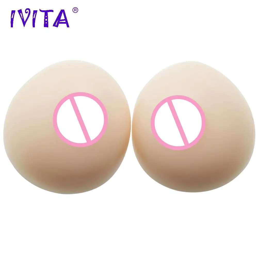 IVITA 1200g Realistic Silicone Breast Forms Fake Boobs For Women Crossdresser Drag-Queen Enhancer Mastectomy |