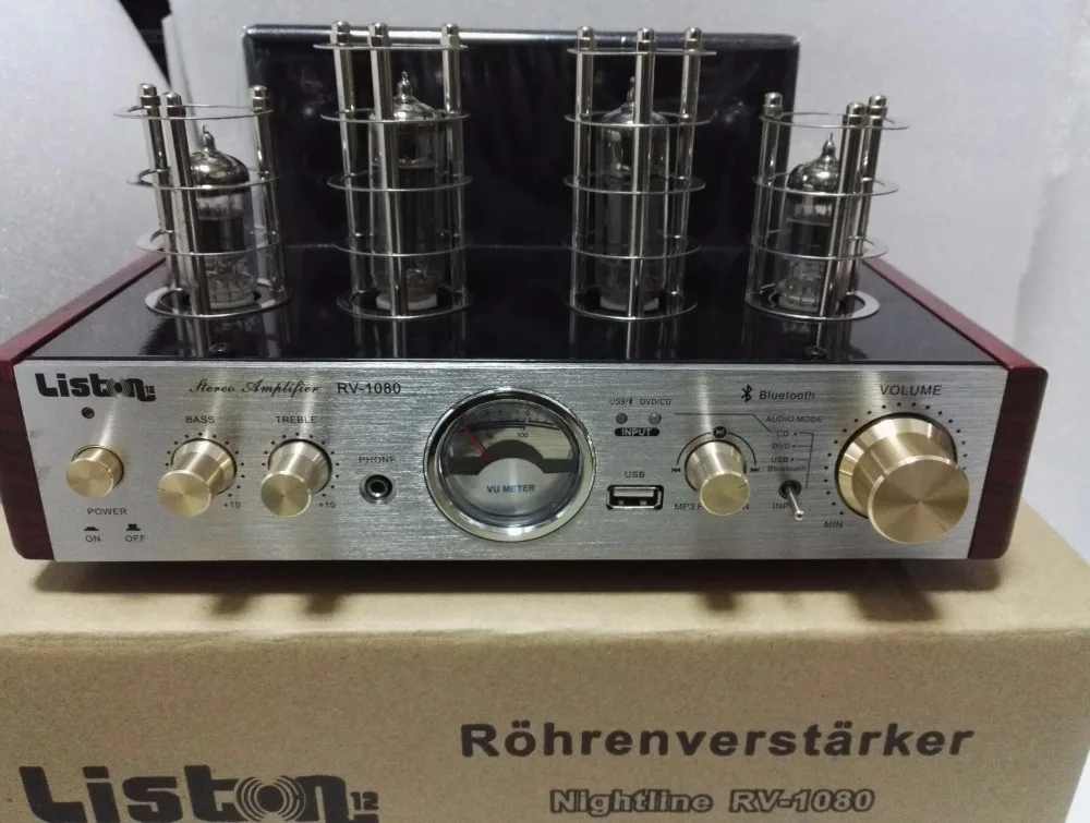 SV-1050 RV-1080 вакуумный клапан трубка 6P15+ 6N2+ LM1875T HiFi bluetooth усилитель 25 Вт+ 25 Вт наушники/MP3/USB/CD/DVD 220 В