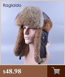 Raglaido шапки ушанки из меха уха-клапаном мужская куртка-бомбер шапки зимние русский Панама Авиатор Hat LQ11200-R