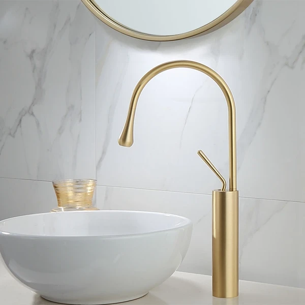 Brushed gold 2 Современный для раковины, смесители, черный смеситель для раковины, краны для кухни, ванной комнаты, кран с одной ручкой, смеситель для горячей и холодной воды, кран AL-2721H - Цвет: Brushed gold 2