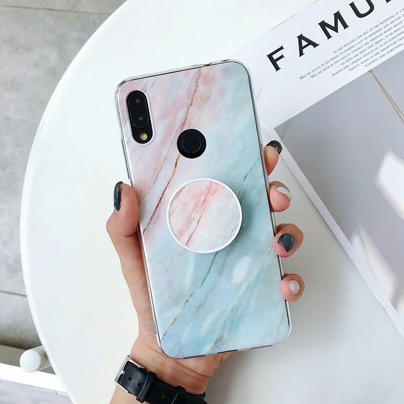 Z7 Для xiaomi redmi note 7 Чехол мраморный мягкий чехол для Funda xiomi xiaomi Mi 9 8 Lite redmi note 5 7 6 Pro Чехол для телефона держатель подставка - Цвет: Z7