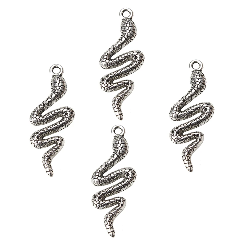 1 шт./лот 40*17 мм Антикварная Серебряная Змея талисманы Jewelry интимные аксессуары