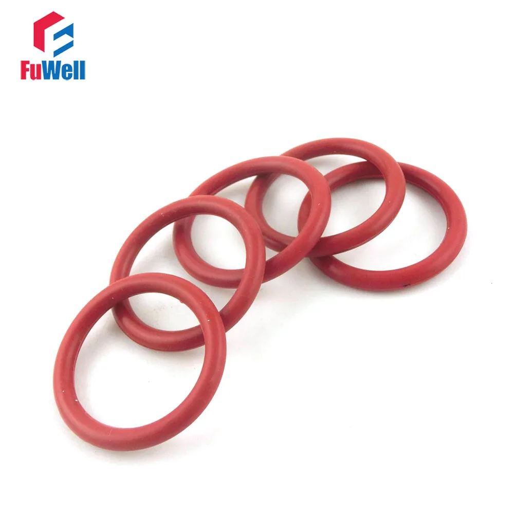 

10pcs Silicon Rubber 3.5mm Thickness O Ring Seals 125/130/135/140/145/150/155/160/165/170/175mm OD Red O-ring Gasket Washers