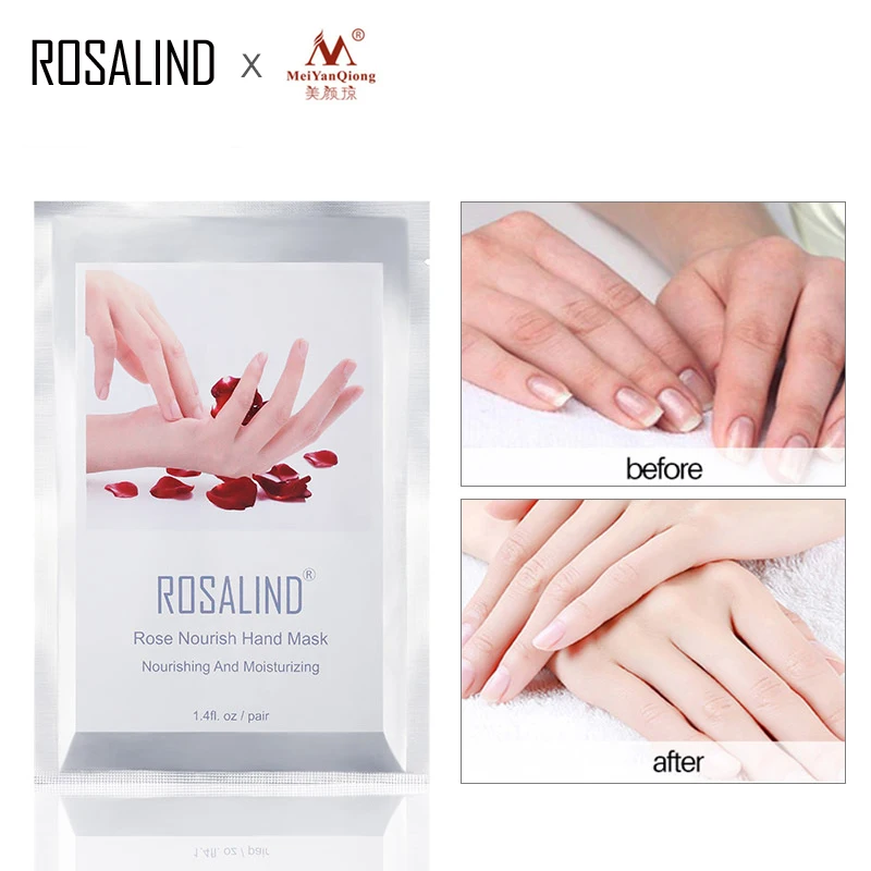 Отшелушивающая маска для рук ROSALIND 2 шт. = 1 пара уход за руками увлажнение