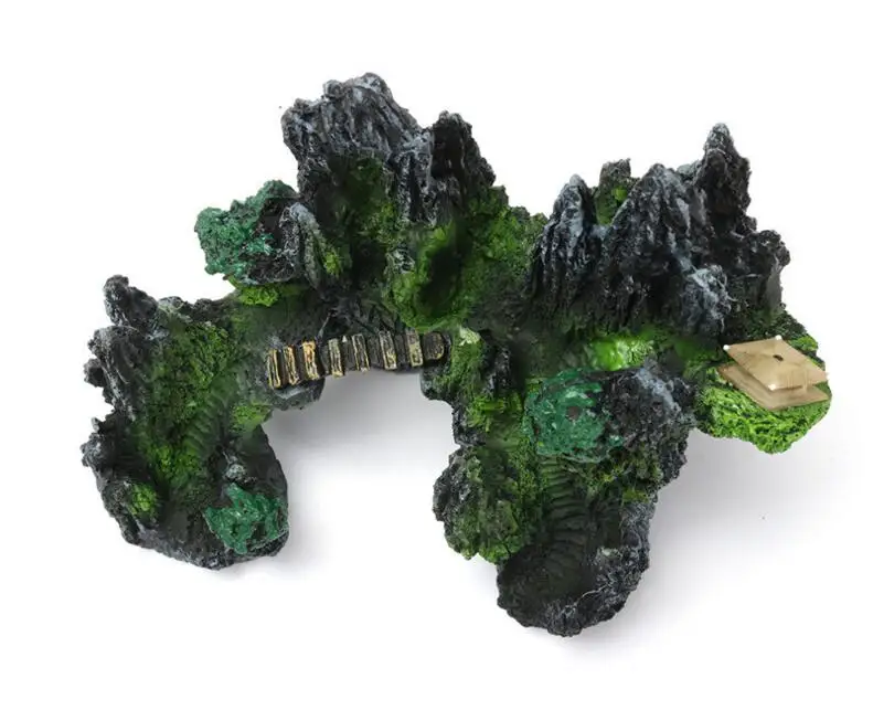 Aquarium Coral Rock Cave Ornament Mountain View Rockery Hiding Fish Tank Decor | Дом и сад
