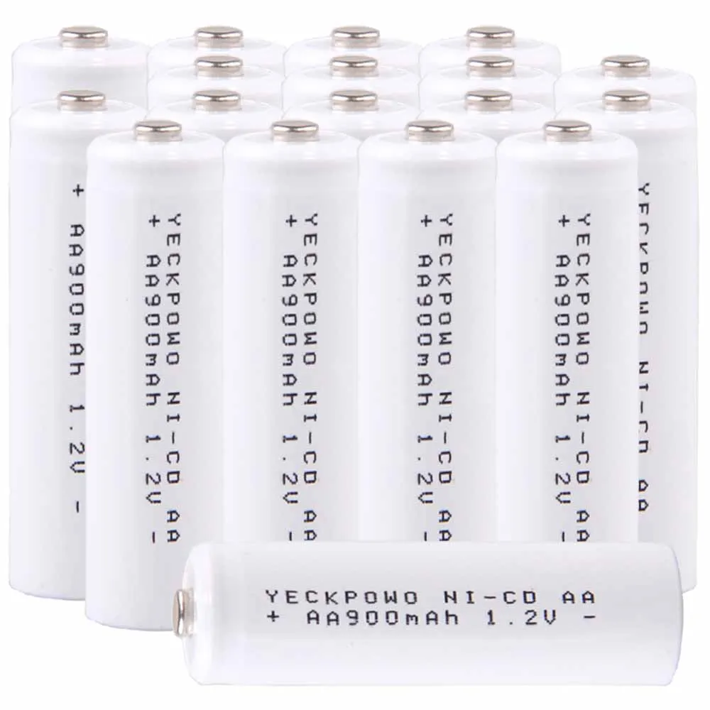 Самая низкая цена 18 шт АА батареи 1 2 v перезаряжаемые 900 mAh nicd Батарея для