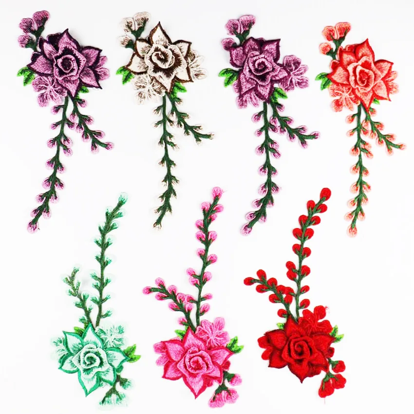 10 pc Beautiful Flower Floral Collar Sew Patch Applique Badge Embroidery Dress Handmade Craft Ornament Fabric | Дом и сад
