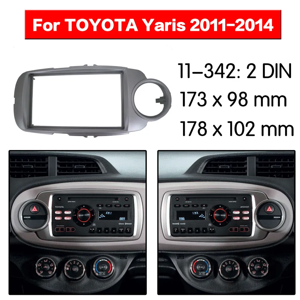 

11-342 Высококачественная радиопанель для TOYOTA Yaris 2011 2012 2013 2014 + комплект для установки стерео-панели CD