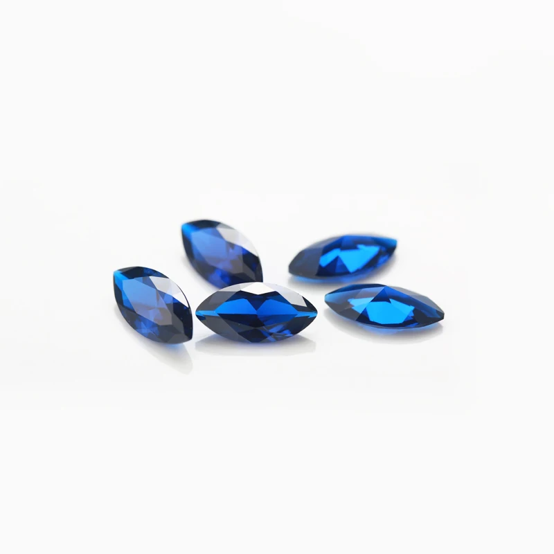 50 шт. синтетические синие камни в форме маркиза 2x4 ~ 8x16 мм 112 #|stones for jewelry|loose beadsbeads blue