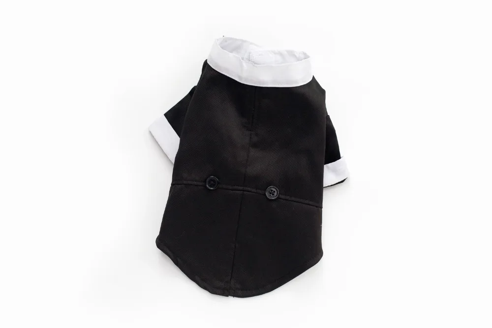 Black Dog Tuxedo Suit Puppy Wedding Clothes Doggie Costume Prince Cute Gentleman Bow Tie | Дом и сад
