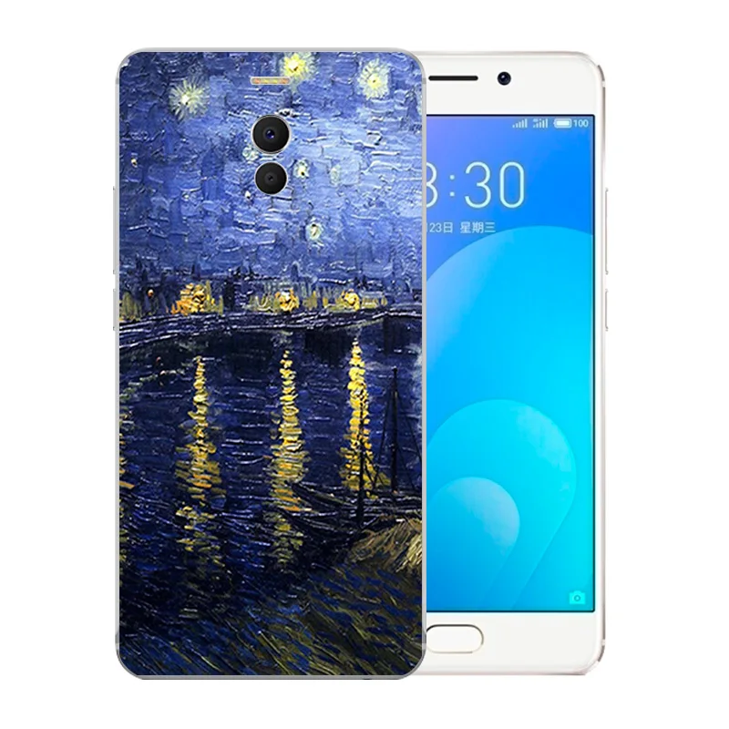 For Meizu M6 Note Case Van Gogh Pattern Silicone Cases Meilan Cover fundas for Note/Blue Charm 6 |