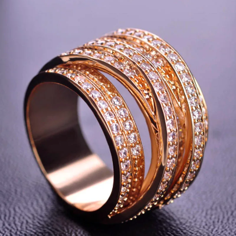 gold ring Zlxgirl брендовые медные серьги, ювелирные изделия для женщин, свадебные подарки для пары, модные женские золотые серьги с кубическим цирконием, серьги с ушками - Окраска металла: gold ring