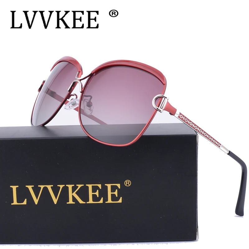 LVVKEE 2018 Роскошные брендовые дизайнерские женские поляризованные солнцезащитные