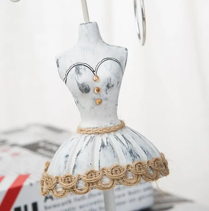 Серая мини-украшение из пайеток платье секс-кукла с квадратными кристаллами Подставка для ожерелья переходное кольцо для хранения вешалка для украшений 1 шт. C550