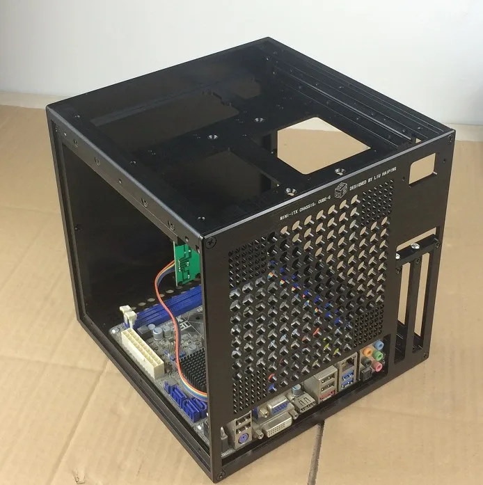 Черный новый дизайн установка блока питания SFX материнская плата ITX с воздушным