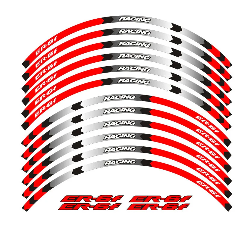Motorcycle Rim stripes Decals 17inch Wheel Sticker Reflective Tape For KAWASAKI ER-6F sticker | Автомобили и мотоциклы