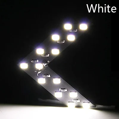 White Vexverm 14 SMD Светодиодная Стрелка Панель для автомобиля заднего вида Индикатор для зеркала указатель поворота Автомобильный светодиодный зеркало заднего вида свет дневного света - Испускаемый цвет: White