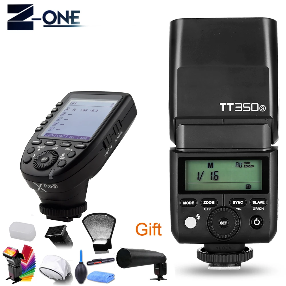 Мини вспышка Godox TT350S TT350 GN36 2 4G TTL HSS Вспышка Speedlite + XPro S комплект триггеров для