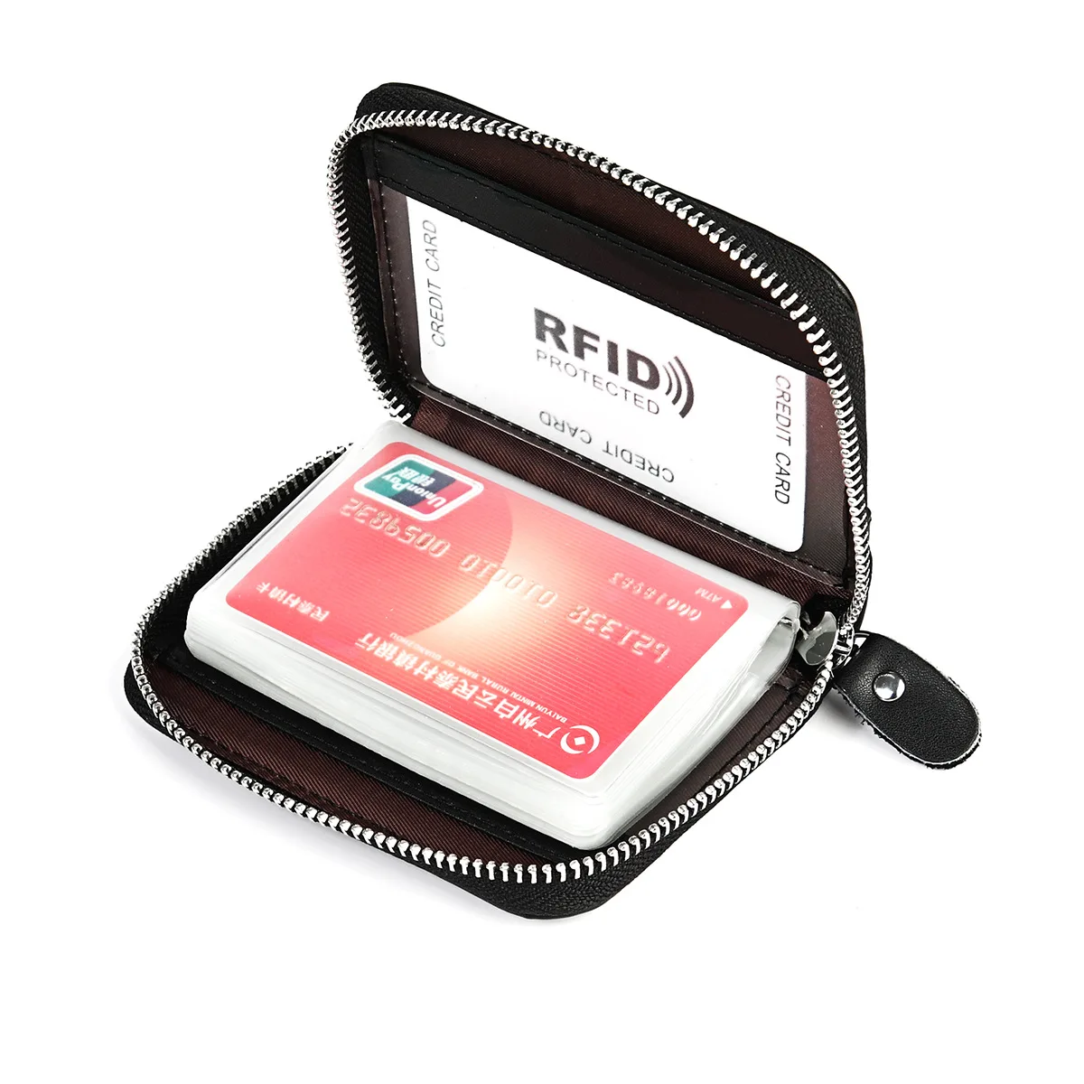 Women Business Card Holder Cow Leather Card Wallet Prevent RFID Female Credit Card Holder New Arrival Porte Carte Tarjetero Muje