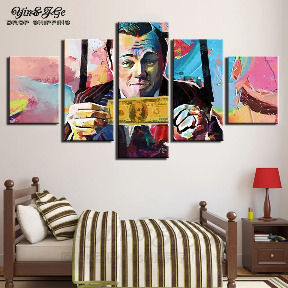 HD принты абстрактный поп-Холст 5 шт. Фильм рисунок с изображением фигур граффити