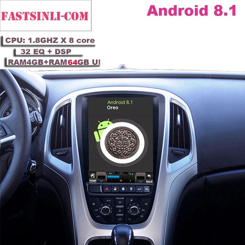 Android 8,1 вертикальный экран gps для Opel Astra J Vauxhall Buick Verano 2009- мультимедийный плеер